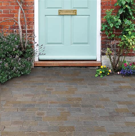 Pavestone Woodland Natural Stone Driveway Block Paving A Soft Blend Of