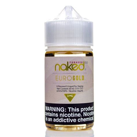 Euro Gold Naked 100 E Liquid 60ML Vape Marley