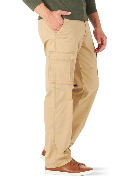 Wrangler Authentics Mens Relaxed Fit Stretch Cargo Pant