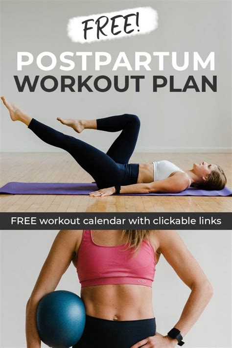 Postpartum Workout Plan Free PDF Nourish Move Love