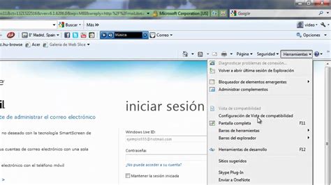 C Mo Cambiar La P Gina De Inicio En Internet Explorer Youtube