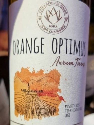 Vinea Apoldia Maior Orange Optimus Pinot Gris Traminer Roz Vivino Us