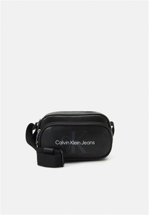 Calvin Klein Jeans Monogram Soft Camera Bag Unisex Across Body Bag Black Uk