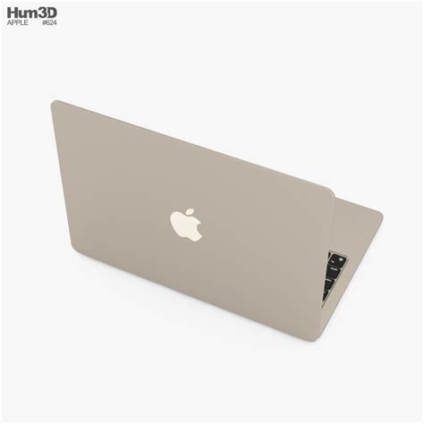 Apple MacBook Air 13 inch M3 2024 Starlight 3D model - Download Laptop ...