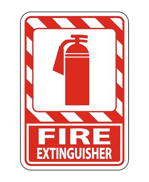 Premium Vector Fire Extinguisher Sign On White Backgroundvector