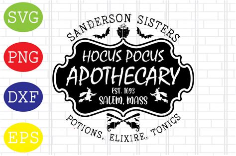 Hocus Pocus Apothecary Halloween Svg Spooky Svg Cauldron Svg Halloween Svg Witch Svg Ghost