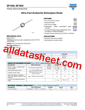 Sf Datasheet Pdf Vishay Siliconix