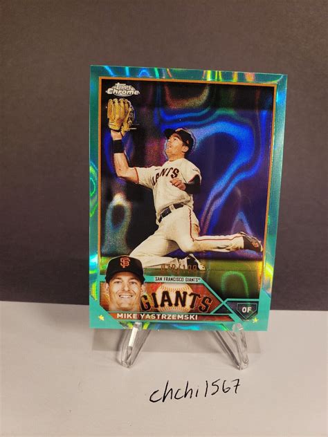 Topps Chrome Aqua Lava Refractor Mike Yastrzemski For