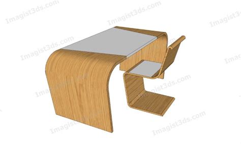 Detailed Office Furniture Workplace Table Chair D Models Of