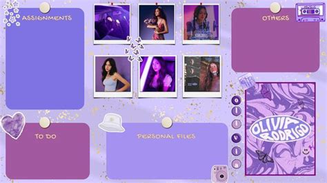 Olivia Rodrigo Purple Aesthetic Oganizational Laptop Wallpaper Iphone