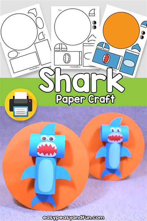 Shark Paper Craft Template Easy Peasy And Fun Membership