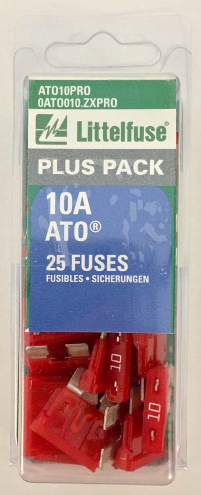 Littelfuse 10a Ato Fuse 25 Pk Canadian Tire