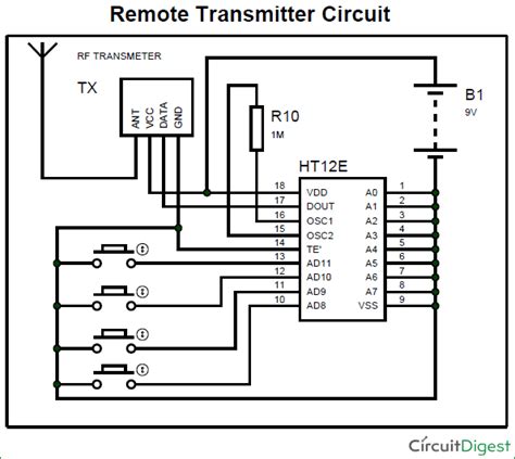 Rc Car Transmitter And Receiver Circuit Diagram