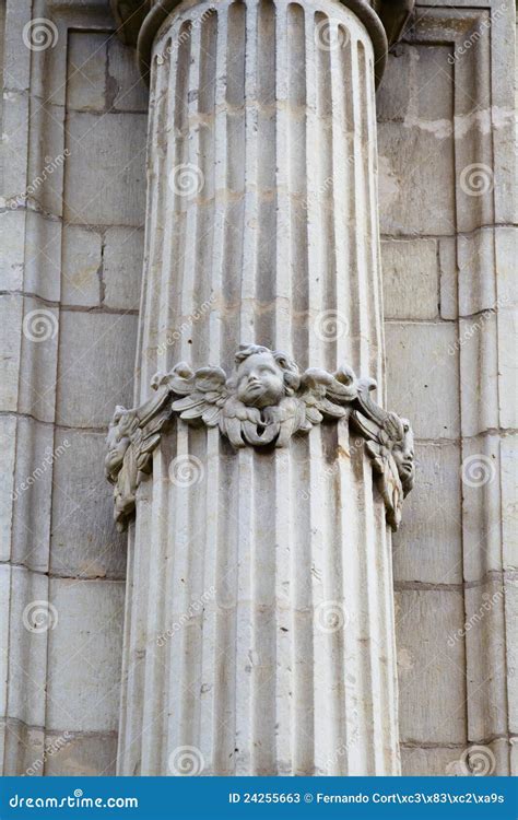 Ionic Columns Details. Renaissance Stock Image - Image of east, roman ...