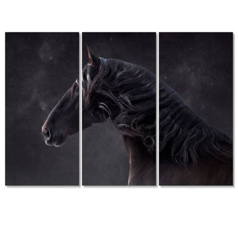 Designart "Portrait of Andalusian Horse" Traditional Canvas Wall Art ...