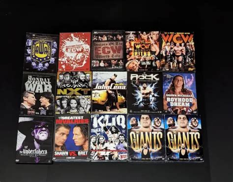 Wwe Wwf Awa Ecw Wcw Wrestling Dvd Lot Of 15 All Different Complete