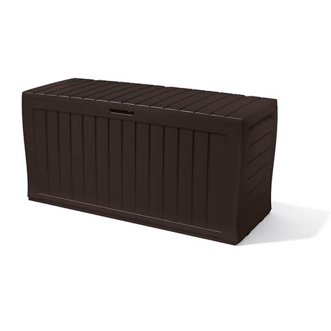 Keter Marvel Plus 270l Plastic Garden Storage Box Brown Homebase