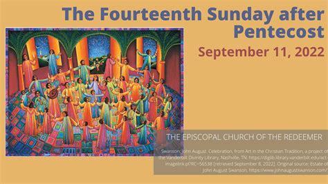 The Fourteenth Sunday After Pentecost Youtube