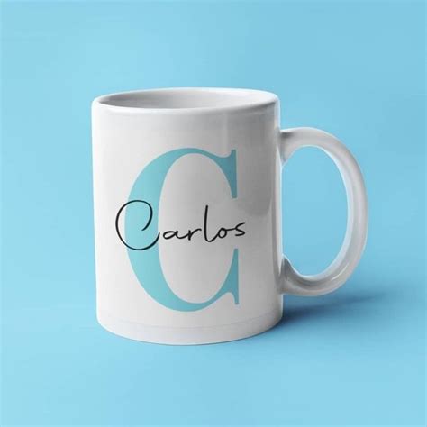 Taza Personalizada Con Inicial Y Nombre Regalos Tazas