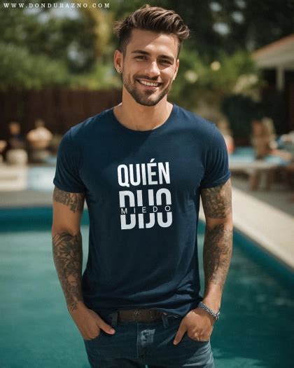 Camiseta Con Frase Negra Hombre Pa Las Que Sea White Bebas Don Durazno