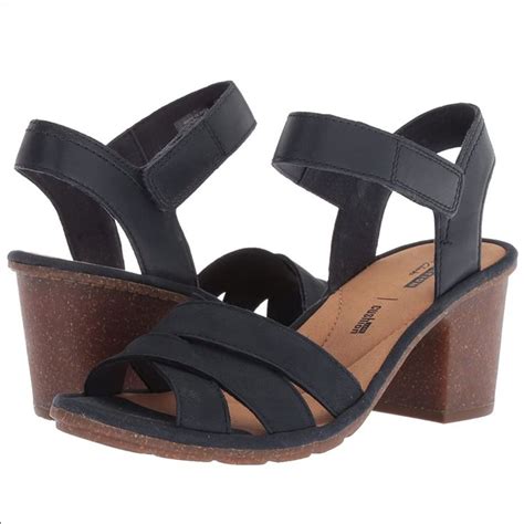 Clark’s Navy Blue Heeled Sandals In 2021 Blue Sandals Heels Clarks Women S Sandals Heels