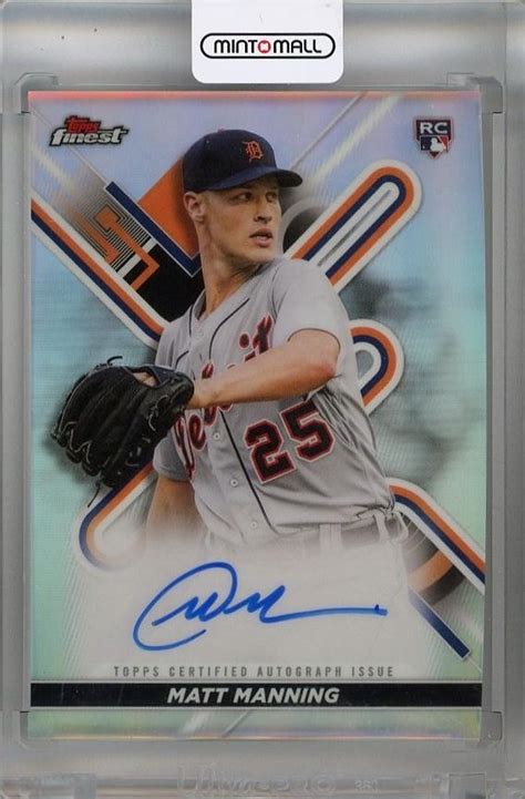 Mint Topps Finest Matt Manning Autographs