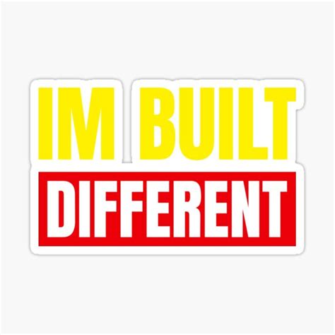 Im Built Different Red Sticker For Sale By Fiveeart Redbubble