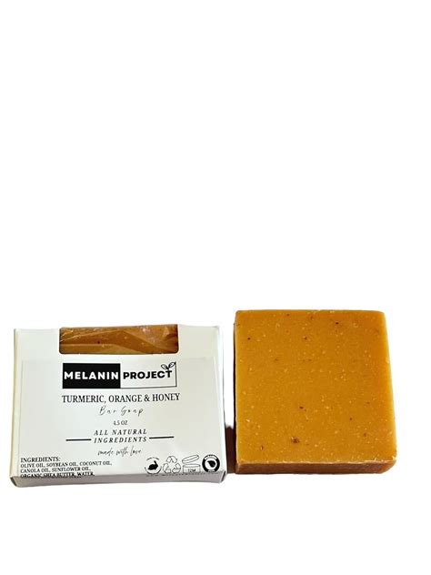 Melanin Project Organic Turmeric Soap Bar For Skin Dark Spots And Acne Natural