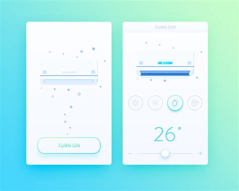 air conditioning control interface  behance