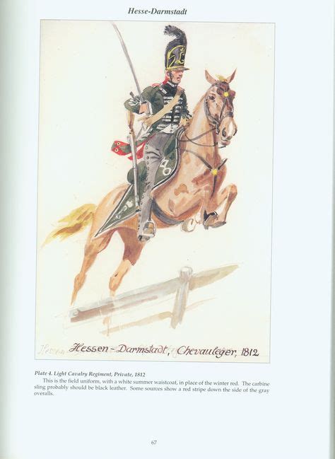 The Confederation Of The Rhine Hesse Darmstadt Plate 4 Light Cavalry Regiment Private