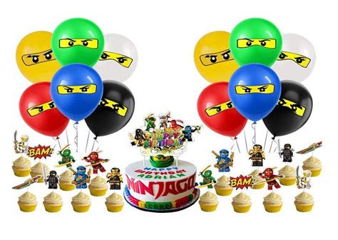 Lego Ninjago Zestaw Urodzinowy Balony Baner Topper Szad W Ksi Y