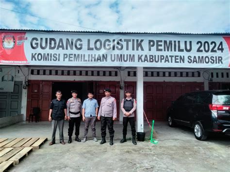 Polres Samosir Lakukan Pengamanan Gudang Logistik Pemilu