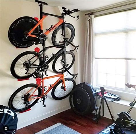 Gootus Bike Hanger Wall Mount Heavy Duty Indoor Bike Storage Red Bike Rack Home