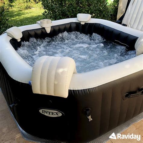 Spa Gonflable Intex Carbone Places Avec Jets Et Bulles Raviday Piscine