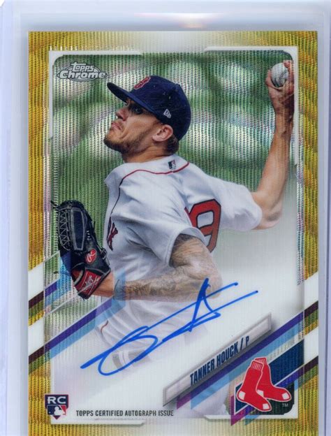 2021 Topps Chrome Tanner Houck Rookie Gold Autograph D 17 50 Boston