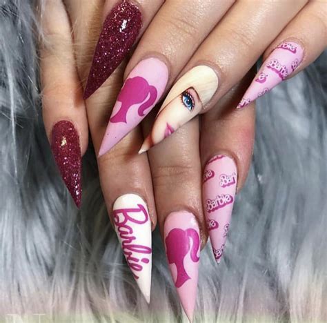 Barbie Nails Manicura De U As U As De Gel Doradas U As Rosas Barbie