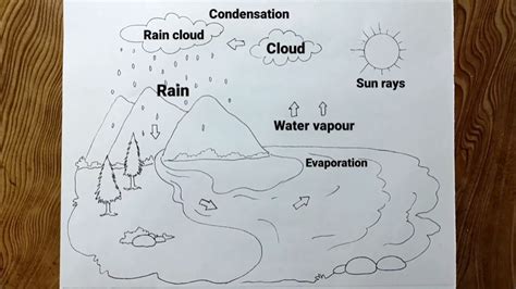 Water Cycle Drawinghow To Draw Water Cycle Easy Steps For Beginners