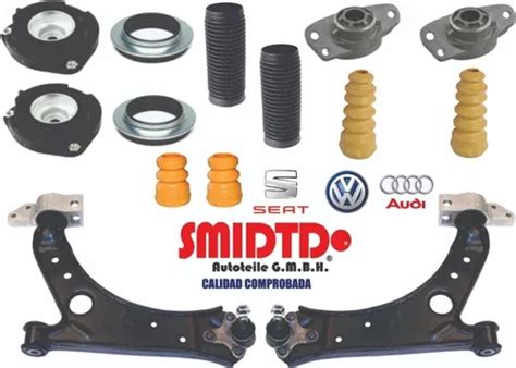 Kit Bases Amortig Delan Horquillas Goma Buje Seat Leon 06 13 Cuotas