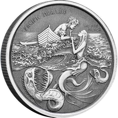 Samoa Mermaid 2021 Meerjungfrau 1 Oz Silber Antik Finish 56 10