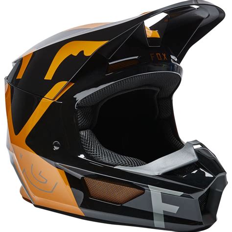 Fox Helm V Youth Skew Schwarz Gold Offroadzentrale Motocross