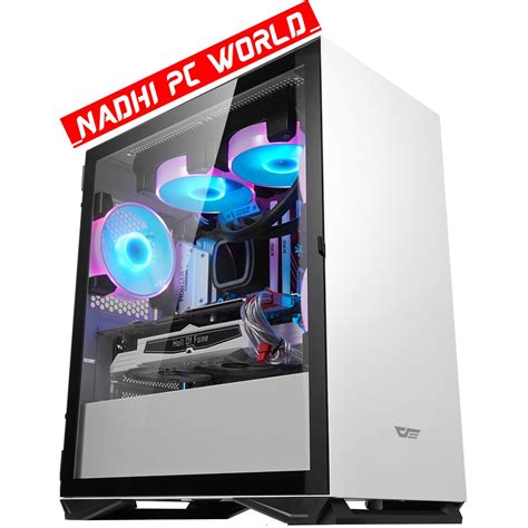 Aigo Darkflash Dlm White Matx Chassis Full Window Gaming Case