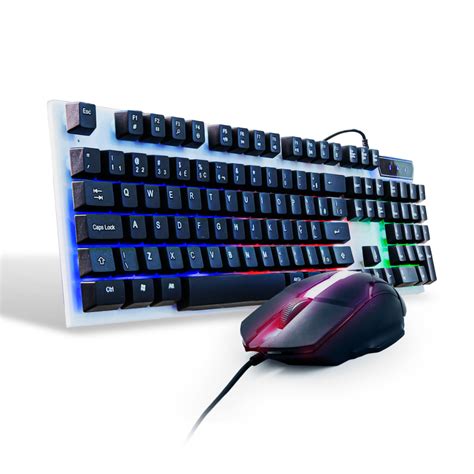 Kit Teclado E Mouse Gamer Led Rgb Teclas De Atalho Multim Dia Abnt