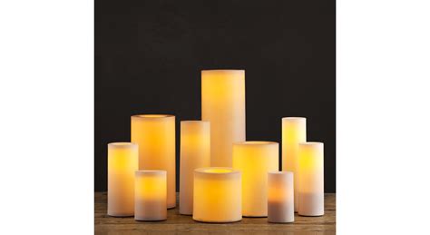 9 Ivory Battery Operated Indoor Outdoor Flameless Pillar Candle Luztra