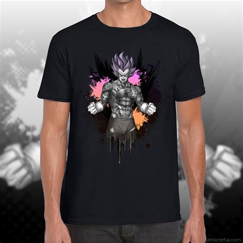 T Shirt Vegeta Dragonball Z Tattoo Saiyan Dragon Ball Design Short