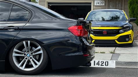 Air Suspension Install On Bmw F30 Flyyairr Struts Airlift 3p Managment Youtube