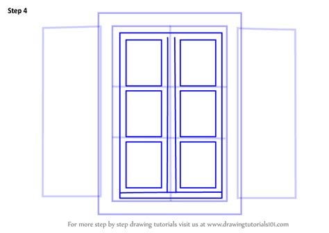 Learn How To Draw Open Window Everyday Objects Step By Step Drawing