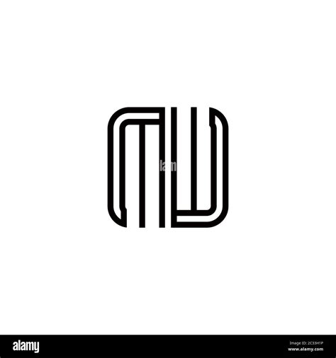 Mw Alphabet Abstract Initial Letter Logo Design Vector Template Stock