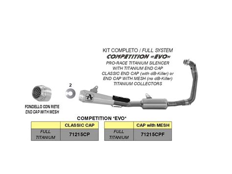 Cp Scarico Completo Competition Evo Titanio Arrow Aprilia Tuono