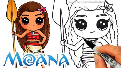 How To Draw Moana Step By Step Chibi Disney Princess Disney Princess Drawings Disney