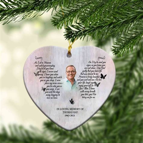 As I Sit In Heaven Ornament Personalized Memorial Ornament Custom